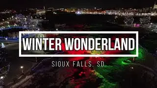 Winter Wonderland at Falls Park - 4K Aerial Tour