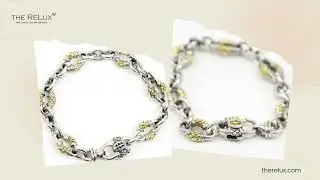 Scott Kay Sterling Silver and 18K Yellow Gold Chain Bracelet | The Relux