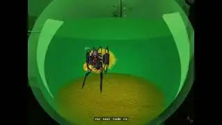 yellow pufferfish singing (but is a defective turret)