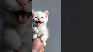Little tiny cute kitten in fingers #cats #kitten #shorts