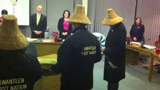 Kwantlen First Nation at Inaugural Meeting of Langley Board of Education