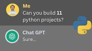 11 python projects with ChatGPT #chatgpt #python