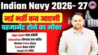 Navy SSR MR New Vacancy 2027 Navy New Vacancy Age Limit Qualification Navy Exam | Rudnesh Classes