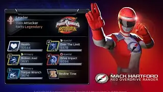 The New Overdrive Ranger [Mack HartFord] Power Rangers Legacy Wars Gameplay