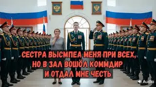 СЕСТРА ВЫСМЕЯЛА МЕНЯ ПРИ ВСЕХ, НО В ЗАЛ ВОШЁЛ КОМАНДИР И ОТДАЛ МНЕ ЧЕСТЬ