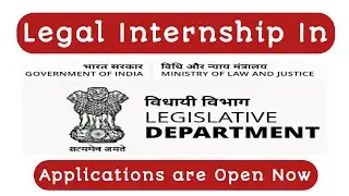 Legal Internship In Legislative Department || LLB jobs 2022 || LLM jobs || legal jobs