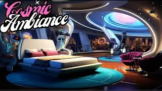 Galactic Serenity: Tranquil Spaceship Bedroom & Cosmic Study Ambience