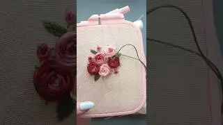 Simple rose bouquet embroidery #embroidery #roses #simpletutorial #shorts