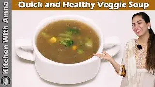 Quick and Healthy Veggie Soup Recipe Using Opa! Frozen Vegetables | Kitchen With Amna