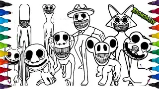 Zoonomaly Coloring Pages | How to color Bosses and Monsters from Zoonomaly 2 | NCS Music #654