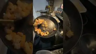 Shrimp egg rolls and shrimp fried rice