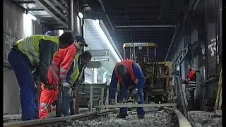 Gleisbauarbeiten U2 Schottenring