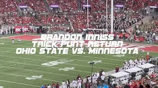 Brandon Inniss Trick Punt Return. Ohio State Vs. Minnesota 