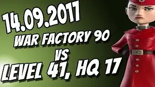 Boom Beach Gearheart's War Factory 90 vs Level 41 HQ 17 - 14.09.2017 - Unboosted