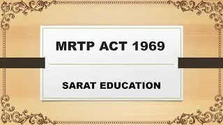 MRTP ACT 1969 // business environment// #mrtpact1969 #ssbpgt #ugcnet #mcom
