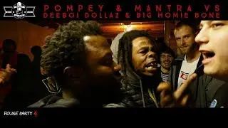 Pompey/Mantra vs Dee Boi Dollaz/Big Homie Bone (2v2 STL Title Match) - No Coast Raps | House Party 4