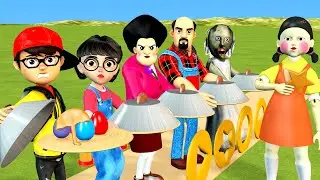 Scary Teacher 3D vs Squid Game Funny Puzzle Dalgona Pieces Contest Max Level Who's Winner