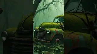 Nature explore // Abandoned old truck 💚🌿#aiart #trending #nature #truck #shorts