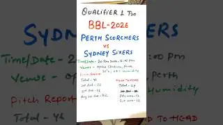 Bbl 1st qualifer match prediction,prs vs brh bbl 2026,perth vs sixers prediction,#perthvssixers #bbl