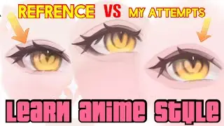 daily digital art practice no.5 learning anime style eyes, layering, following step by step tutorial