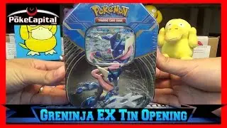 Pokemon Cards Greninja EX Tin Opening with XY Flashfire Packs
