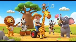 Old MacDonald Song with Safari Animals | Fun Animal Sounds Rhyme for Kids | Nursery Rhymes