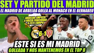 ¡GOLEADA! EL MADRID REVIENTA AL MONACO 6-1 CON UN VINICIUS ESTELAR ¡PARTIDAZO EN CHAMPIONS!