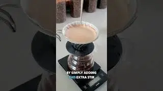 Our single pour coffee brewing technique was missing this stir and it makes it better. #pourover
