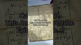 A curious manuscript dating to the early 18th cent & which appears to be a gravestone epitaph puzzle