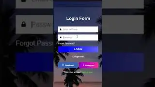 How to create Transparent Login Form with Source Code #backenddeveloper #codinghumor #codinglife