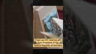 Pope Leo XIV receives gift from President of the Federal Republic of Germany #catholicchurch #pope