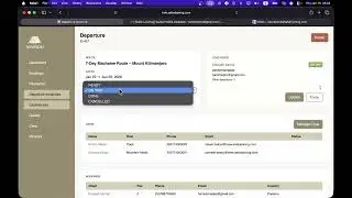 Departure Planning Workflow for Safari Tours | System Walkthrough