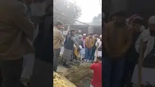سنگ بنیاد مدنی مسجد مدرسہ اسلامیہ حسینیہ نورالعلوم اللہ بخش پور بدست قاری محمد شوکت صاحب 