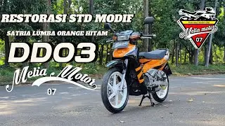 RESTORASI SATRIA LUMBA ORANGE HITAM STD MODIF🪽