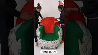 Изготовление дивана из старого пластикового стула || Творчество талантливых девушек || Поделки из...