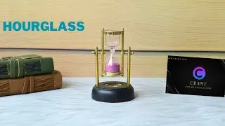 Brass Sand Timer Wood Base with Compass Nautical, Hanging Sand Clock 2 Min Hourglass Pink Sand 🎁🎁