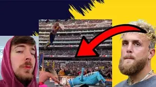 INFLUENCERS REACT TO KSI FROG SPLASED THROUGH A TABLE BY LOGAN PAUL AT WRESTLEMANIA 😂😂