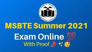 MSBTE Summer 2021 | Exam Online 💯 With Proof | 5 Reasons To Conduct Exam Online 🥳