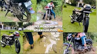 OFF-ROADING WITH SPLENDOR PLUS 🌪️💥|| FIRST TIME OFF-ROADING ||WATCH TILL END #splendorplusxtec ❤️