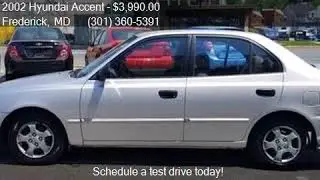 2002 Hyundai Accent GL 4dr Sedan for sale in Frederick, MD 2