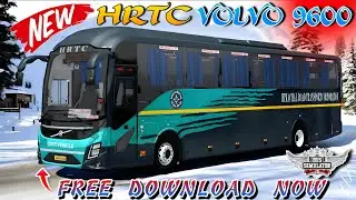 New HRTC Volvo 9600 || Download Now || New Hrtc Bus Mod || Bussid || Him Herox || Hrtc Volvo Skin