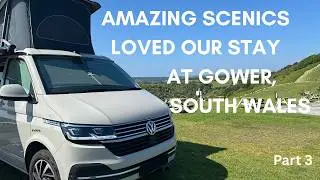 Amazing views and food! VW California Ocean Campervan in Gower, Wales @ Three Cliffs campsite - Pt 3