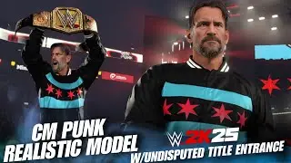 WWE2K25 CM Punk '25 REALISTIC Model Entrance | WWE Night Of Champions !