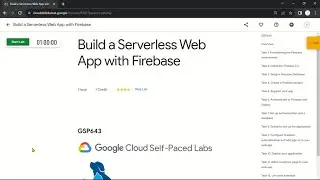 Build a Serverless Web App with Firebase | GSP643 | Solution