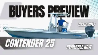 ✅ Used Contender 25 Bay For Sale! Trolling Motor, Jackplate, Power Pole & More!