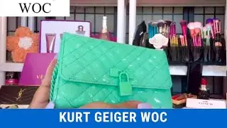 💚🤑 KURT GEIGER LONDON BRIXTON QUILTED CHAIN DRENCH BAG WALLET ON A CHAIN WOC WIMB WHAT FITS