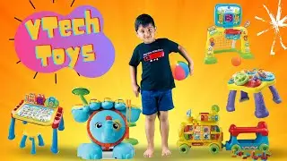 Игрушки VTech | Веселые барабаны | Игровой стол Touch & Learn | Игровой поезд с алфавитом &laquo;Сидеть-стоять&raquo; | Спортивный центр