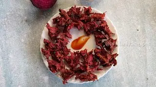 Perfect Tea-Time Pakoda ☕ Onion Beetroot Pakoda Recipe | Crispy Veg Pakoda