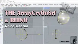 Rhino Tutorial/ The Array Curve On Surface in Rhino by @TitleeMehzabeen
