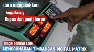 How to use the MATRIX digital scale